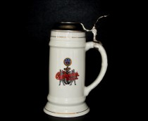 Korbel s víkem 0,5l., dekor Budvar