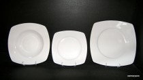 Porcelánová talířová souprava Tetra 18d. nedekor.