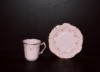 Šálek s podšálkem Amis 158, růžový porcelán