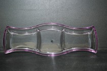 Kabaret obdelníkový Winx 3dílný, fialový okraj 41,5 cm