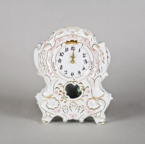 Krbové porcelánové hodiny 32 cm, dekor 158
