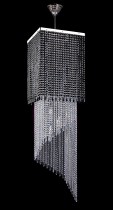 Křišťálový moderní lustr 5L433CE12 40x40x150 cm 12 světel, nikl