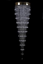 Křišťálový moderní lustr 7L449CE4 50x189 cm, 4 světla, zlacený