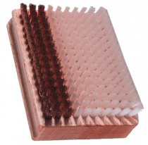 Obdelníkový kartáč s kombinovanými štětinami nylon/bronz 12007