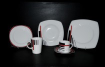 Porcelánový servis pro jednu osobu Tetra 113 5 dílný