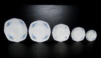 Salátová souprava Bernadotte, porcelán pomněnky, 5 dílná