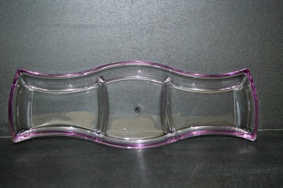 Kabaret obdelníkový Winx 3dílný, fialový okraj 41,5 cm