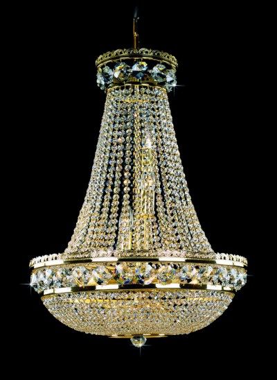 Křišťálový lustr brilliant 1PBB052400012 50x73cm 12 světel, zlacený řetěz