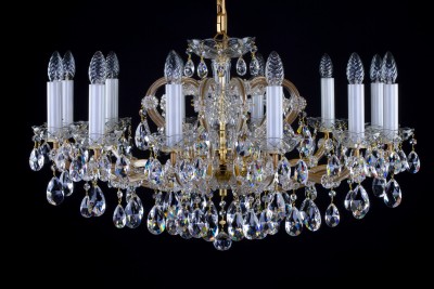 Lustr křišťálový Maria Terezia 4L419CL12 82x50cm, 12 ramenný, zlacený řetěz Lustr křišťálový Maria Terezia 4L419CL12 82x50cm, 12 ramenný, zlacený řetěz