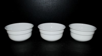 Miska na polévku 0,4l. 3ks, bílý porcelán